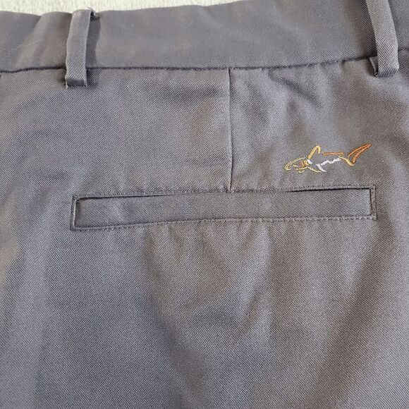 Greg Norman Shorts Mens 32 Gray Chino Golf Performance Flat Front Regular Fit - Picture 7 of 9